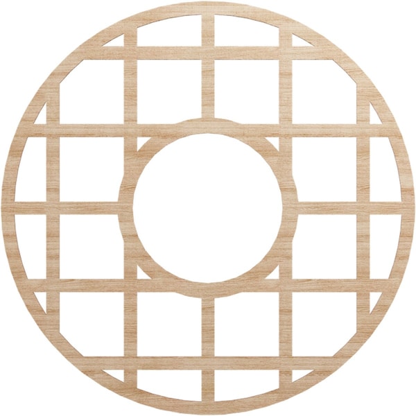 Ekena Millwork O'Neal Wood Fretwork Pierced Ceiling Medallion, Alder, 40"OD x 14 1/2"ID x 1/4"T CMWP40X40X0250ONAL - main